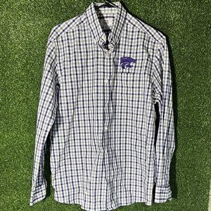 Cutter & Buck Purple and White Casual Button Down Shirt
